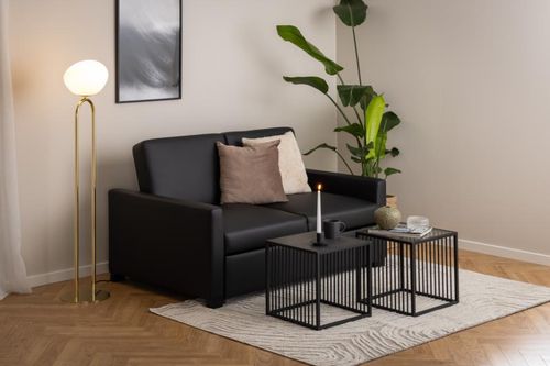 Stolik kawowy Strington 40x40cm marmur czarny na Arena.pl