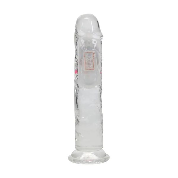 Led Vibrating Straight Cock - 18 Cm - Transparent zdjęcie 3