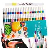 Markery akrylowe pisaki flamastry zestaw 48 sztuk do rysowania i zdobień