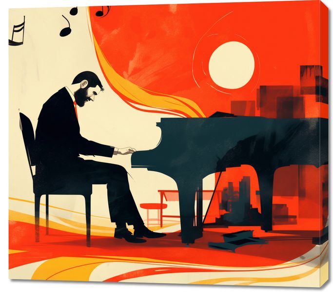 Obraz 100x90cm Pianista zdjęcie 1