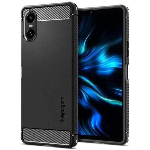 Etui Spigen Rugged Armor TPU Karbon DO Sony Xperia 10 VI Czarne na Arena.pl