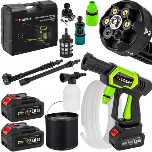 MYJKA CIŚNIENIOWA AKUMULATOROWA BEZPRZEWODOWA 2XAKU 21V MULTI DYSZA na Arena.pl