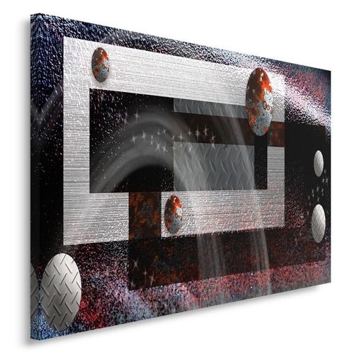 Obraz na płótnie - Canvas, Kompozycja metaliczna 2 80x60 na Arena.pl