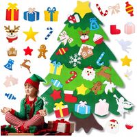 CHOINKA Z FILCU Z OZDOBAMI DIY DLA DZIECI KREATYWNY ZESTAW ŚWIĘTA PREZENT