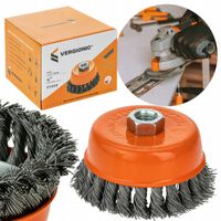 SZCZOTKA DRUCIANA DRUT SKRĘCANY CZOŁOWA M14 100MM Vergionic