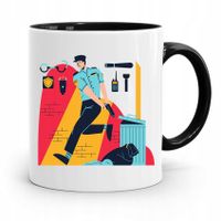 Kubek Czarny Prezent Dla Policjanta Policjantki Z Nadrukiem Ze Zdjęciem