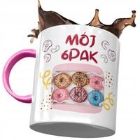 Kubek Różowy Śmieszny Zabawny Mój 6Pak Prezent Z Nadrukiem Ze Zdjęciem