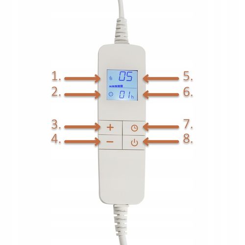 DUŻY 160x120 Koc Elektryczny Pluszowy Mata grzewcza Pilot LCD Timer 160W na Arena.pl