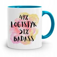 Dla Logistyka Kubek Błękitny Prezent Na Urodziny Z Nadrukiem Ze Zdjęciem