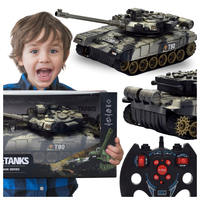 DUŻY CZOŁG ZDALNIE STEROWANY AKU NA PILOT RC ŚWIECI DŹWIĘK OBROTOWA WIEŻA
