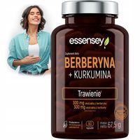 BERBERYNA + KURKUMINA 600 MG GLUKOZA CUKIER TRAWIENIE WĄTROBA 90 DNI WEGE