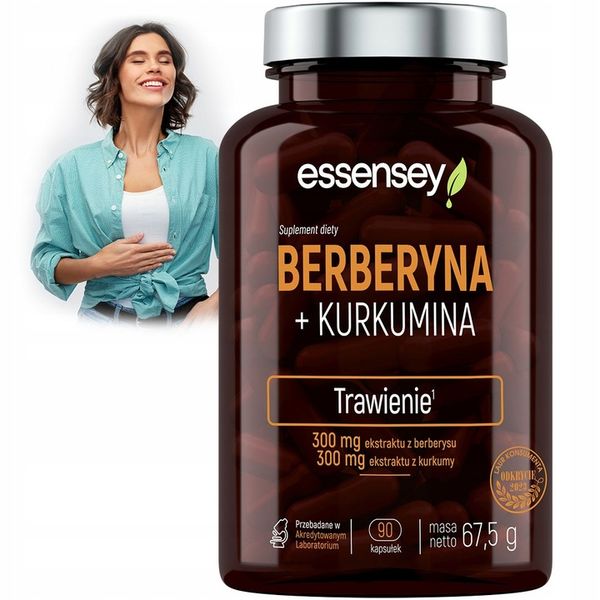 BERBERYNA + KURKUMINA 600 MG GLUKOZA CUKIER TRAWIENIE WĄTROBA 90 DNI WEGE zdjęcie 1