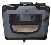 Transporter dla psa kota torba transportowa 58 cm x 44 cm x 40 cm M szary