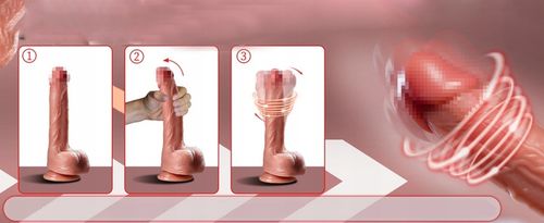 Dildo masturbator z teleskopowym i obrotowym i podgrzewanym wibratorem na Arena.pl