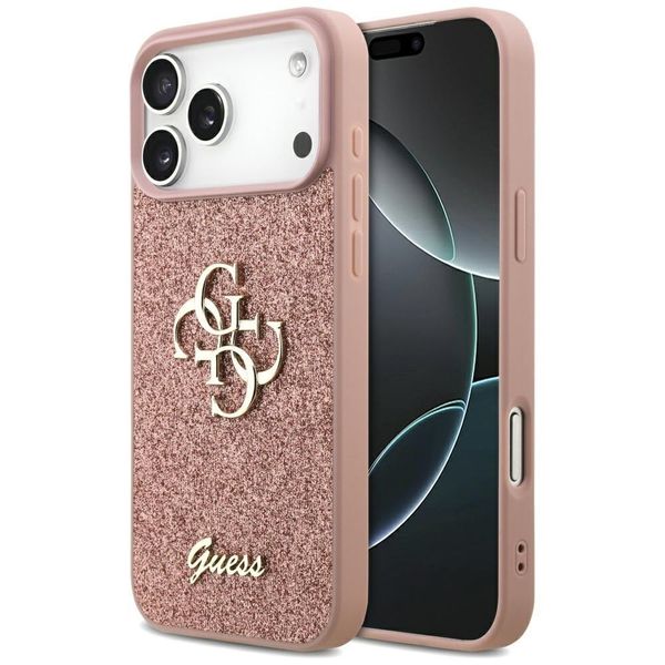 Etui Guess Fixed Glitter Big 4G do iPhone 17 Pro Max różowy zdjęcie 1
