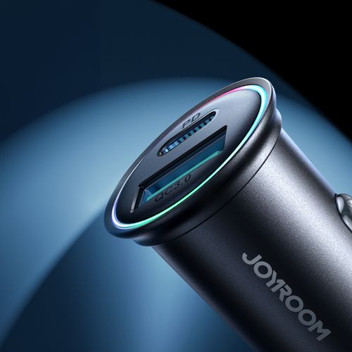 Mini ładowarka samochodowa 60W USB-A QC3.0 USB-C PD czarna na Arena.pl