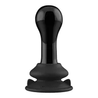 shots christalino glass vibrator 10 trybow czarny z przyssawką