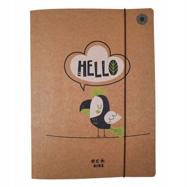 ECO KIDS teczka A4 z gumką KRAFT zdjęcie 1