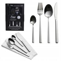 ZESTAW SZTUĆCÓW 16 el komplet sztućce pudełko proste nowoczesne srebrne