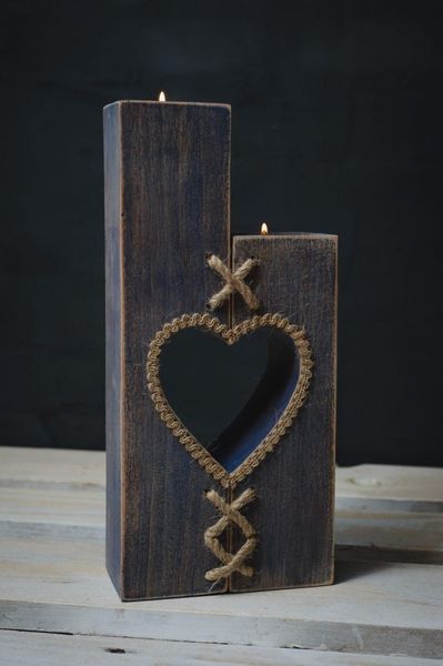 Świecznik drewniany Gitrano zdjęcie 1