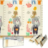 MATA PIANKOWA EDUKACYJNA DLA DZIECI SKŁADANA JAKOŚĆ PREMIUM 180x200 + TORBA