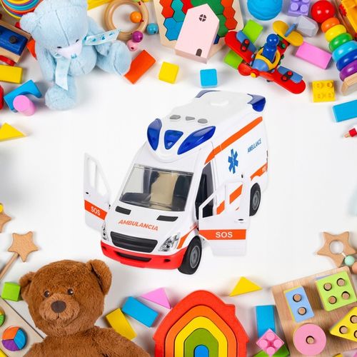 Auto Karetka Pogotowia Ambulans Bus Napęd Dźwięki Otwierane Drzwi z noszami na Arena.pl