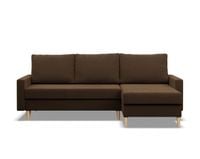 Narożnik uniwersalny, MILO, mikrofaza, 223x140x92 cm, brązowy