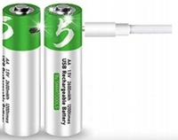 WIELOKROTNE BATERIE PALUSZKI AKUMULATORKI 18650 2 SZT ŁADOWANE KABLEM USB-C