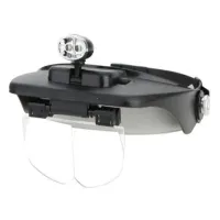 Lupa nagłowna okulary precyzyjne do 3.5x daszek z podświetleniem