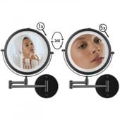 Podświetlane lusterko kosmetyczne do makijażu led - czarne