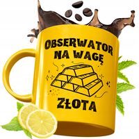 Złoty Kubek Premium Dla Obserwatora Prezent Z Nadrukiem Ze Zdjęciem