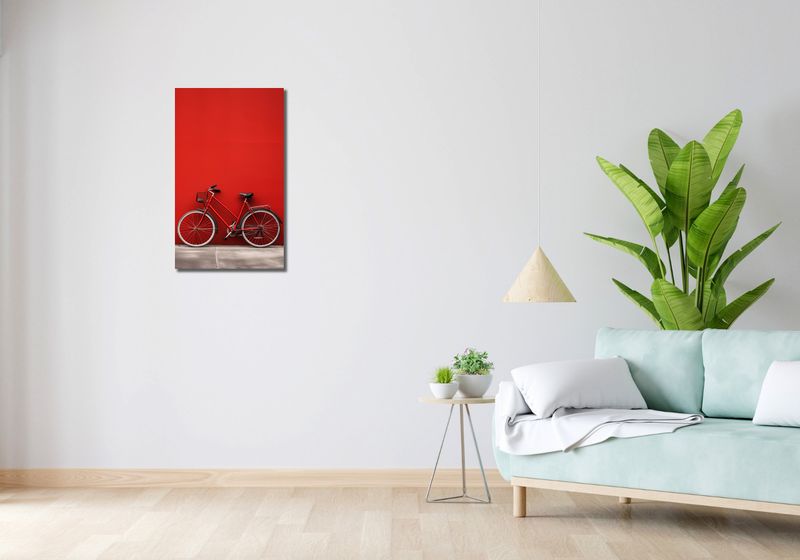 Obraz 40x70cm Czerwony Rower zdjęcie 2