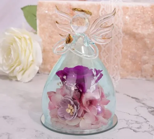 Wieczna Róża w Szkle Świecąca LED Prezent na Dzień Babci Walentynki Kobiety na Arena.pl