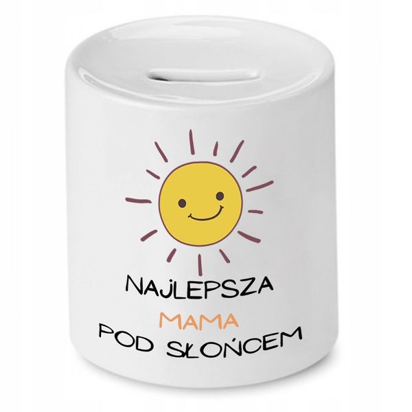 Skarbonka Dla Mamy Matki Najlepsza Pod Słońcem Z Nadrukiem Ze Zdjęciem zdjęcie 1