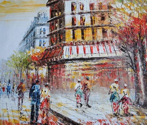 Paryski pejzaż (90x120cm) na Arena.pl