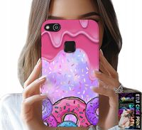 ETUI DO HUAWEI P10 LITE - SŁODKIE DONUTY Z LUKREM W TLE + SZKŁO