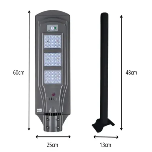 Lampa solarna uliczna led latarnia z pilotem czujnik ruchu i zmierzchu ip65 na Arena.pl