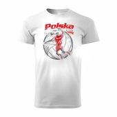 Koszulka polska siatkówka dla kibica do siatkówki siatkówka Volleyball męska biała REGULAR M
