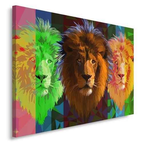 Obraz na płótnie - Canvas, Trzy lwy 80x60 na Arena.pl