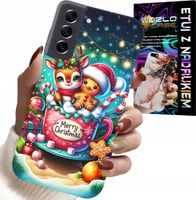 ETUI DO SAMSUNG GALAXY S21 FE - RENIFER Z PIERNIKIEM MERRY CHRISTMAS
