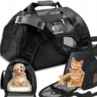 SOLIDNY Transporter dla Kota Psa Królika TORBA PODRÓŻNA dla Zwierząt Czarna