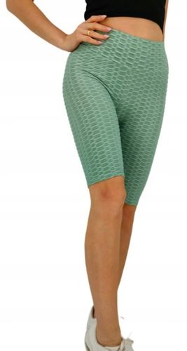 SPODENKI PUSH UP karbowane Kolarki legginsy MIEGO rozmiar S/M ZIELONE na Arena.pl
