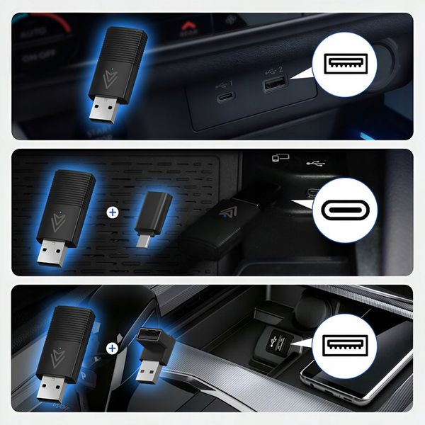 Bezprzewodowy Adapter Mini USB CarPlay do iPhone iOS zdjęcie 14