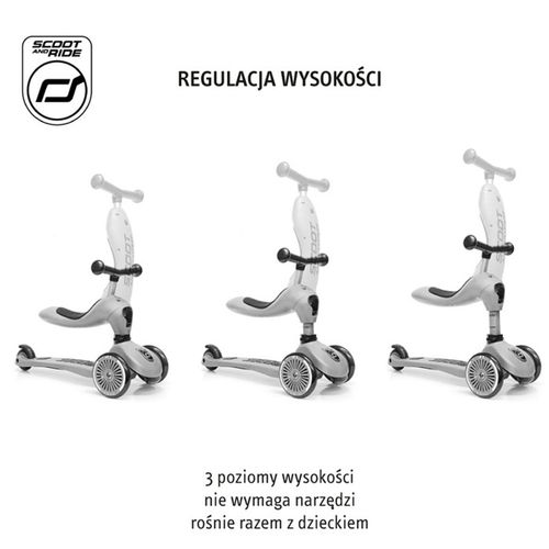 Jeździk i Hulajnoga Scootandride 2W1 z rączką do prowadzenia Ash Highwaykick 1 Push and Go na Arena.pl