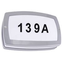 Ścienna LAMPA ogrodowa SOLINA 03686 Ideus elewacyjna OPRAWA outdoor LED 8W 4000K z numerem domu IP54 szara