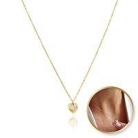 naszyjnik stal szlachetna pozłacana 14k złotem nst2163