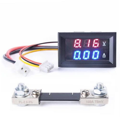 WOLTOMIERZ AMPEROMIERZ PANELOWY NAPIĘCIE DC 100A 100V MIERNIK PRĄDU STAŁEGO na Arena.pl