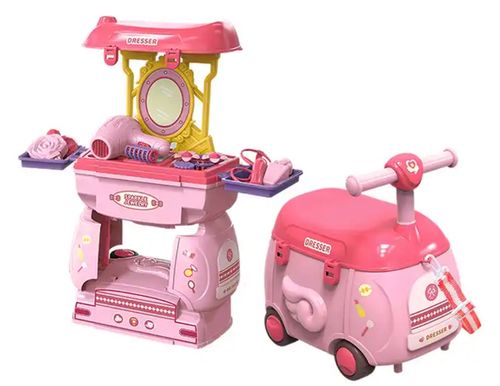 Toaletka jeździk - zestaw kosmetyczny w walizce - 25 elementów 2w1 na Arena.pl