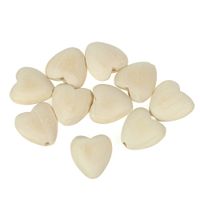 Drewniane koraliki surowe SERCA 20mm 10szt.