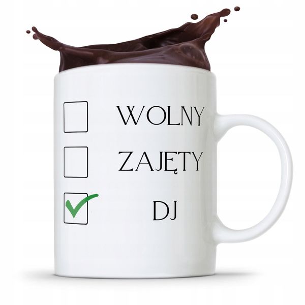 Dla Dja Muzyka Kubek Wolny Zajęty Dj Prezent Z Nadrukiem Ze Zdjęciem zdjęcie 1